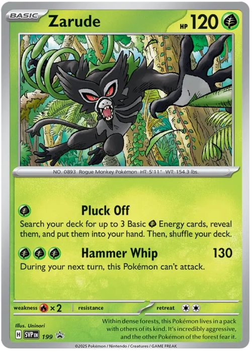 Zarude SVP199 Pokemon Promo Card Scarlet Violet Promo Pokemon Card