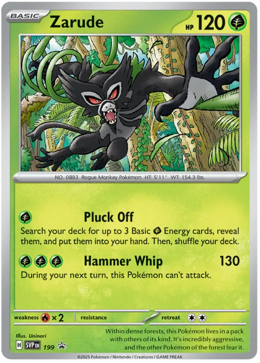 Zarude SVP199 Pokemon Promo Card Scarlet Violet Promo Pokemon Card