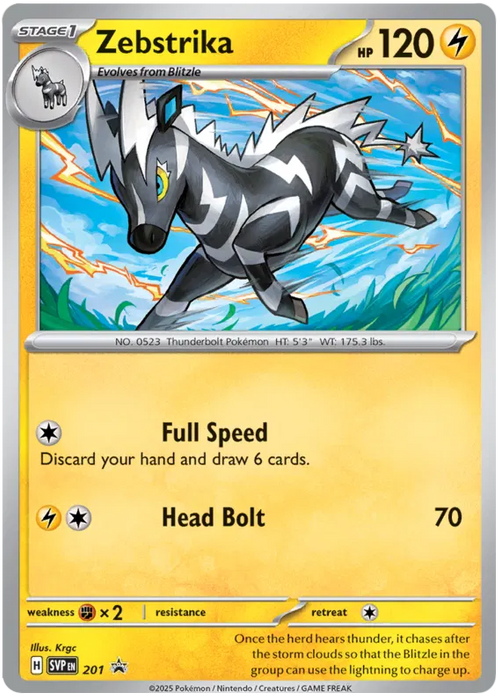 Zebstrika SVP201 Pokemon Promo Card Scarlet Violet Promo Pokemon Card