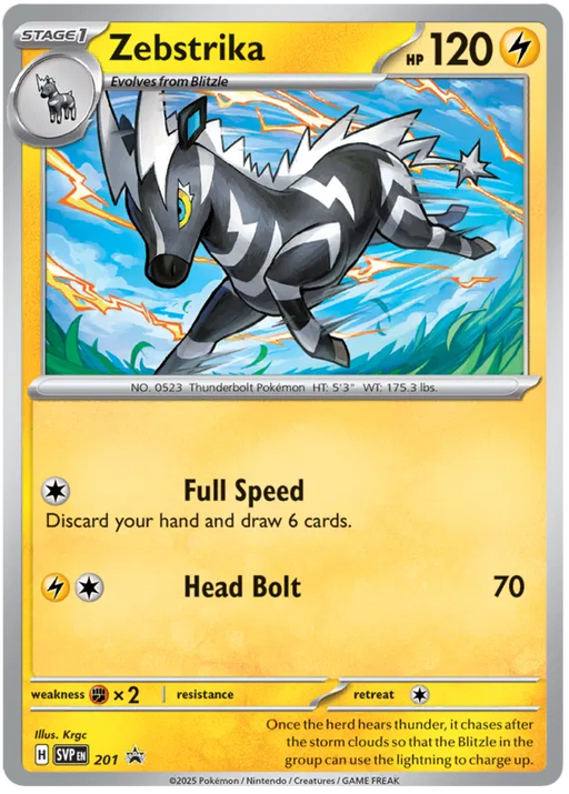 Zebstrika SVP201 Pokemon Promo Card Scarlet Violet Promo Pokemon Card