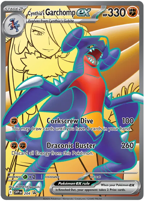Cynthia's Garchomp ex SVP204 Pokemon Promo Card Scarlet Violet Promo Pokemon Card