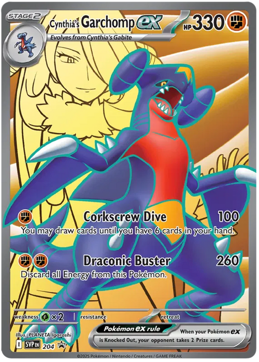 Cynthia's Garchomp ex SVP204 Pokemon Promo Card Scarlet Violet Promo Pokemon Card