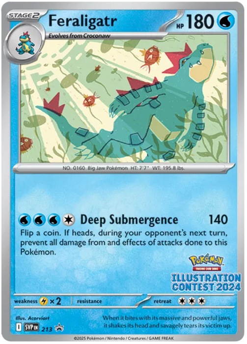 Feraligatr SVP213 Pokemon Promo Card Scarlet Violet Promo Pokemon Card