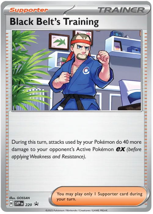 Black Belt's Training SVP220 Pokemon Promo Card Scarlet Violet Promo Pokemon Card