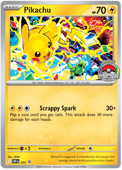Pikachu SVP225 Pokemon Promo Card Scarlet Violet Promo Pokemon Card