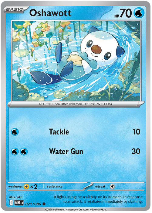 Oshawott 021/086 Common Pokemon Card (Scarlet & Violet White Flare)
