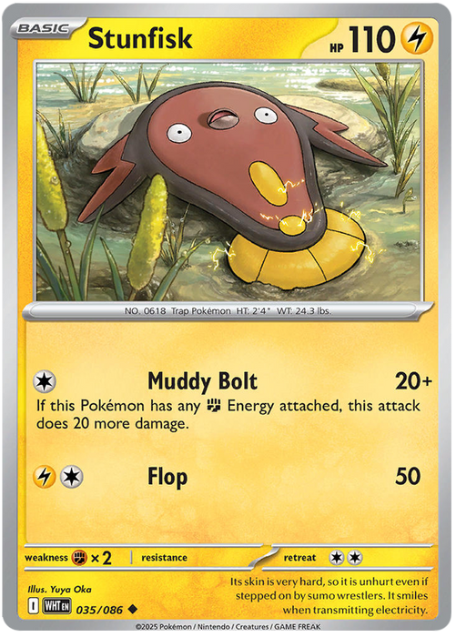 Stunfisk 035/086 Uncommon Pokemon Card (Scarlet & Violet White Flare)