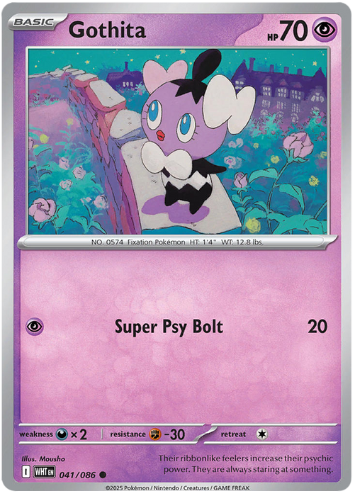 Gothita 041/086 Common Pokemon Card (Scarlet & Violet White Flare)