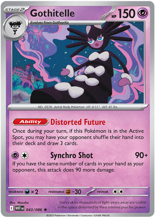 Gothitelle 043/086 Rare Pokemon Card (Scarlet & Violet White Flare)