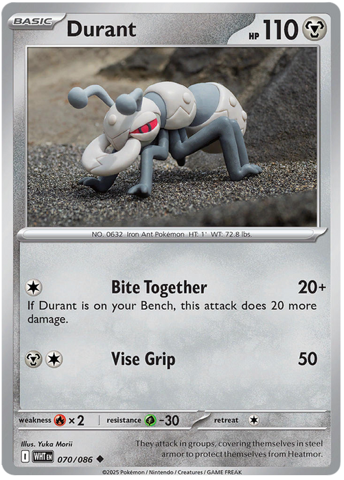 Durant 070/086 Uncommon Pokemon Card (Scarlet & Violet White Flare)