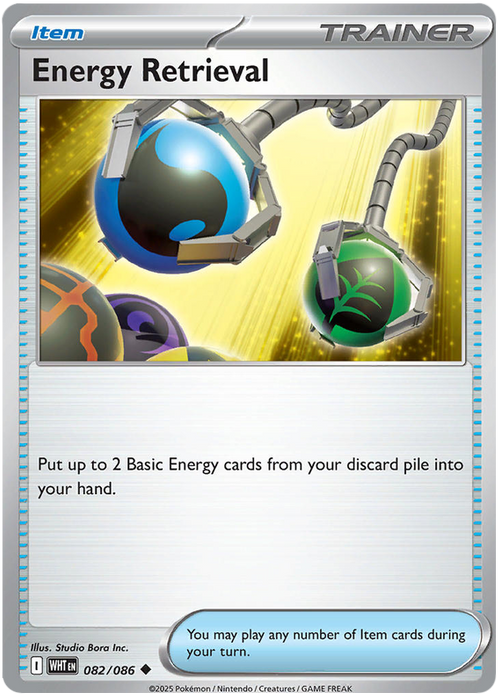 Energy Retrieval 082/086 Uncommon Pokemon Card (Scarlet & Violet White Flare)