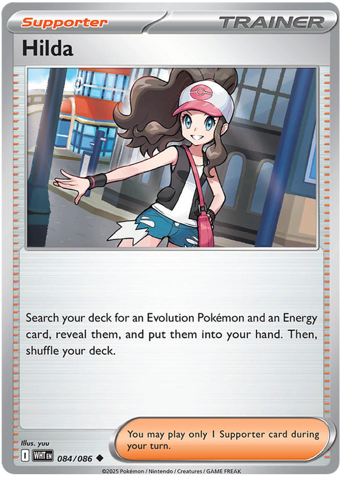 Hilda 084/086 Uncommon Pokemon Card (Scarlet & Violet White Flare)