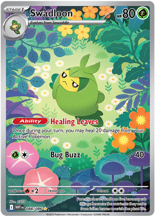 Swadloon 088/086 Illustration Rare Pokemon Card (Scarlet & Violet White Flare)