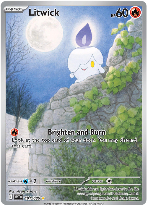 Litwick 101/086 Illustration Rare Pokemon Card (Scarlet & Violet White Flare)