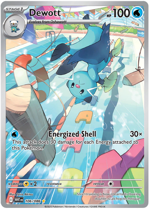 Dewott 106/086 Illustration Rare Pokemon Card (Scarlet & Violet White Flare)