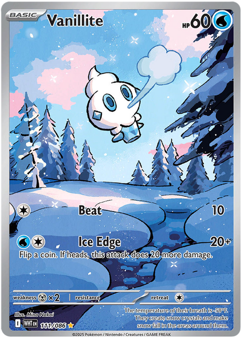 Vanillite 111/086 Illustration Rare Pokemon Card (Scarlet & Violet White Flare)