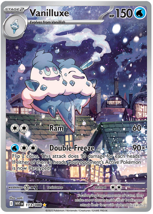 Vanilluxe 113/086 Illustration Rare Pokemon Card (Scarlet & Violet White Flare)