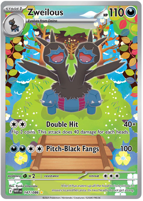 Zweilous 147/086 Illustration Rare Pokemon Card (Scarlet & Violet White Flare)