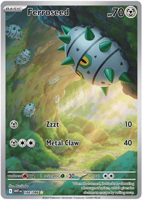 Ferroseed 148/086 Illustration Rare Pokemon Card (Scarlet & Violet White Flare)