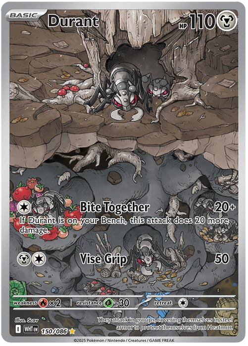 Durant 150/086 Illustration Rare Pokemon Card (Scarlet & Violet White Flare)