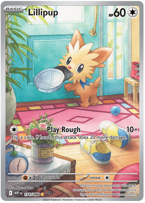 Lillipup 154/086 Illustration Rare Pokemon Card (Scarlet & Violet White Flare)