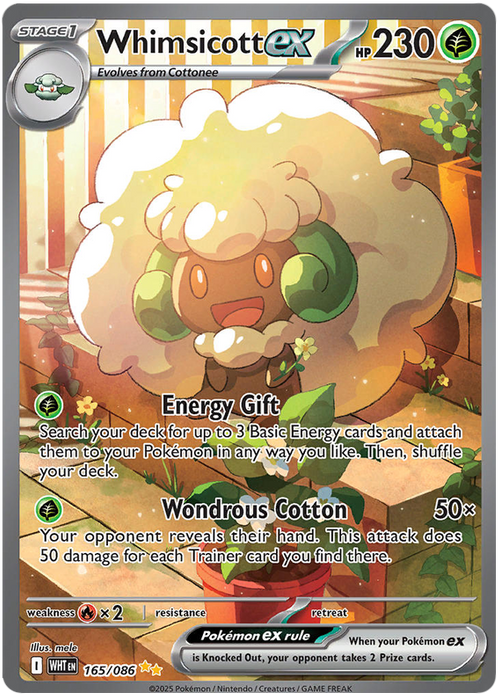 Whimsicott ex 165/086 Special Illustration Rare Pokemon Card (Scarlet & Violet White Flare)