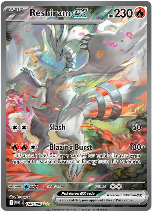 Reshiram ex 166/086 Special Illustration Rare Pokemon Card (Scarlet & Violet White Flare)