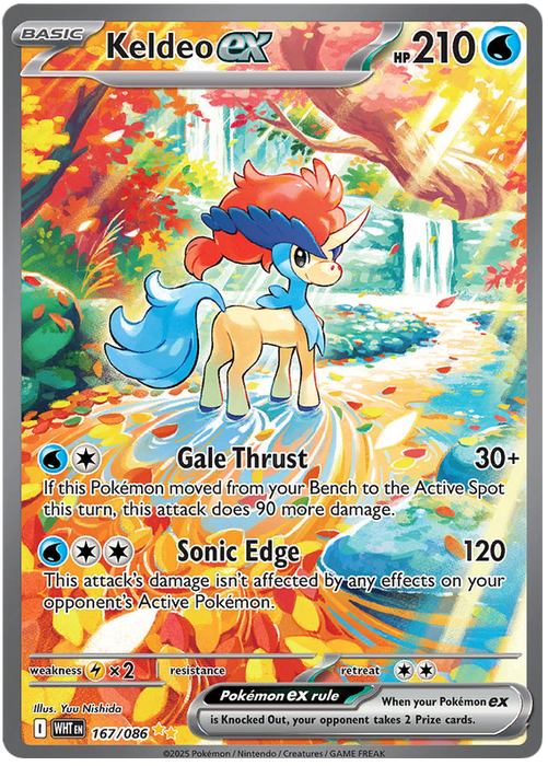 Keldeo ex 167/086 Special Illustration Rare Pokemon Card (Scarlet & Violet White Flare)