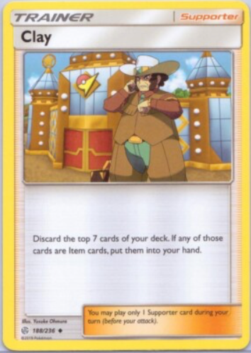 Clay 188/236 Uncommon Pokemon Card (Cosmic Eclipse)