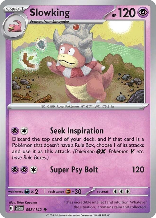 Slowking 058 /142 Uncommon Pokemon Card (SV Stellar Crown)