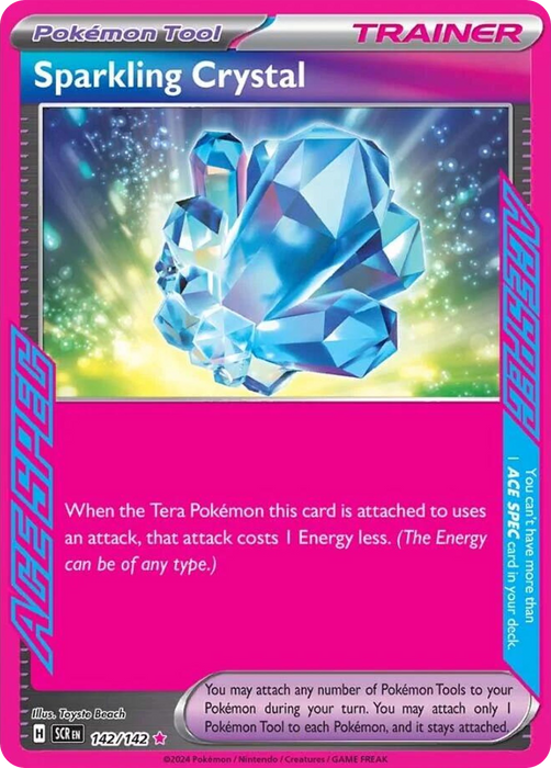 Sparkling Crystal 142 /142 ACE SPEC Rare Pokemon Card (SV Stellar Crown)