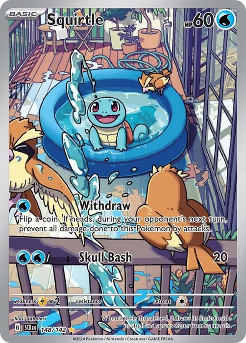 Squirtle 148/142 Illustration Rare Pokemon Card — Titan Cards Ltd Squirtle 148/142 Illustration Rare Pokemon Card — Titan Cards Ltd