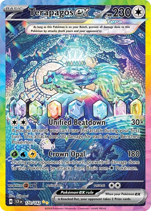 Terapagos ex 170 /142 Special Illustration Rare Pokemon Card (SV Stellar Crown)