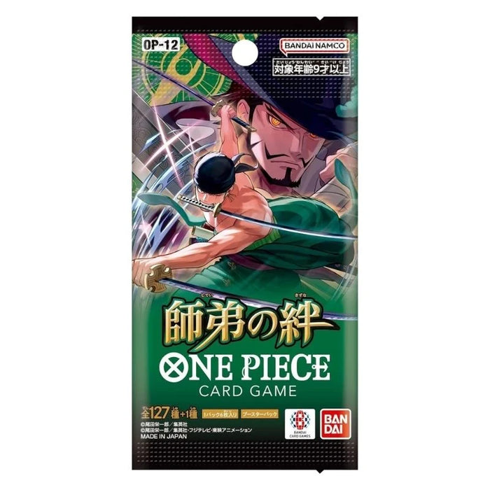 ONE PIECE OP-12 Card Game "BONDS OF MASTER AND DISCIPLE" Japanese Booster Pack