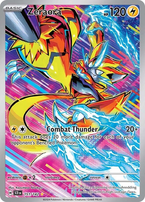 Zeraora 151 /142 Illustration Rare Pokemon Card (SV Stellar Crown)