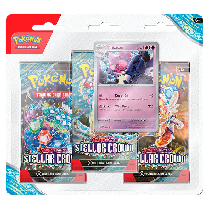 Pokémon TCG - Scarlet & Violet - Stellar Crown - Three-Booster Pack Blister - Tinkaton