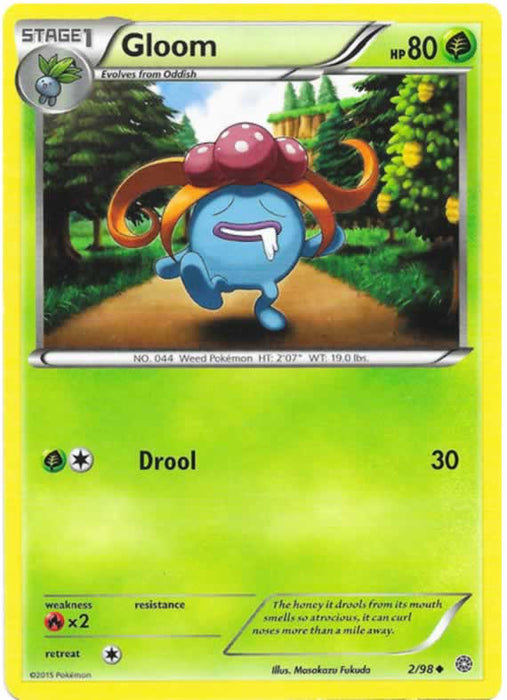 Gloom 2/98 Uncommon Reverse Holo Pokemon Card (XY Ancient Origins)