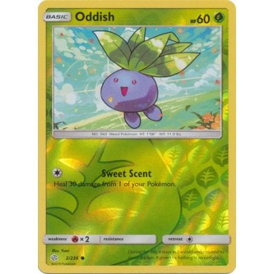 Oddish 2/236 Common Reverse Holo Pokemon Card (Cosmic Eclipse) Titan Cards Ltd Oddish 2/236 Common Reverse Holo Pokemon Card (Cosmic Eclipse) Titan Cards Ltd