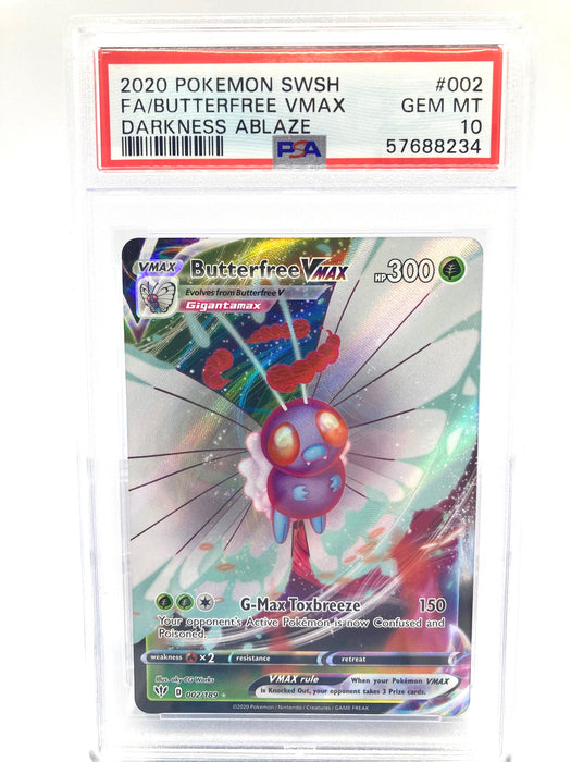 Butterfree VMAX 002/189 PSA 10 Gem Mint Graded Pokemon Card (Sword & Shield Darkness Ablaze)