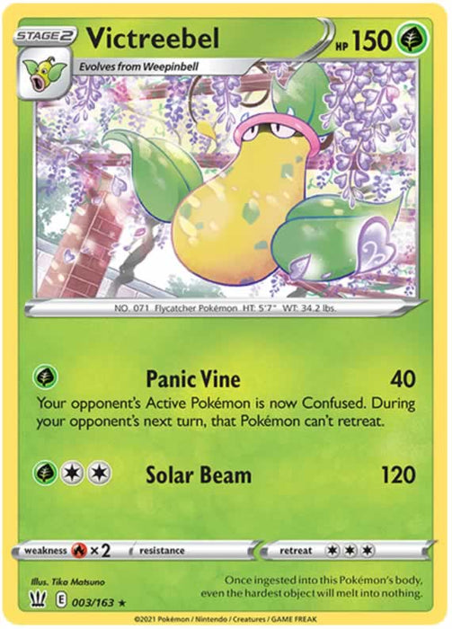 Victreebel 003/163 Rare Pokemon Card (Battle Styles)