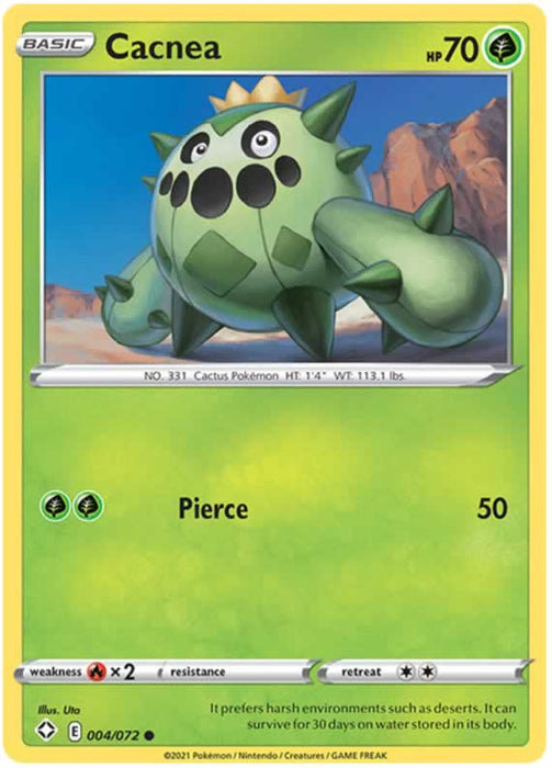 Cacnea 004/072 Common Pokemon Card (Shining Fates)