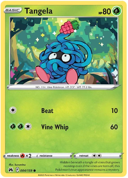Tangela 004/159 Common Pokemon Card (SWSH Crown Zenith)