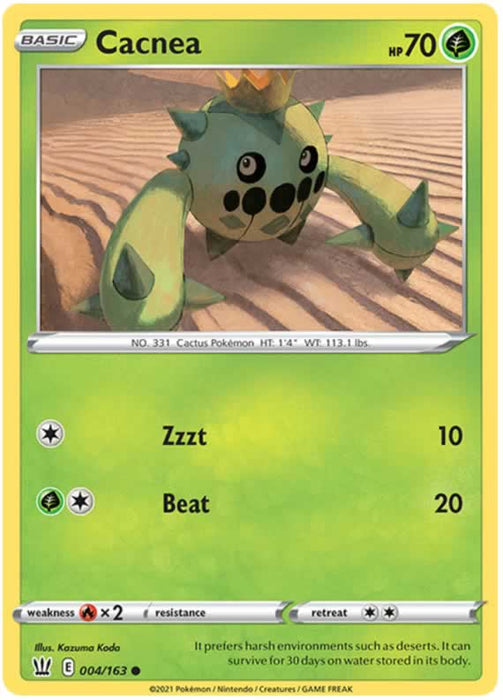 Cacnea 004/163 Common Pokemon Card (Battle Styles)