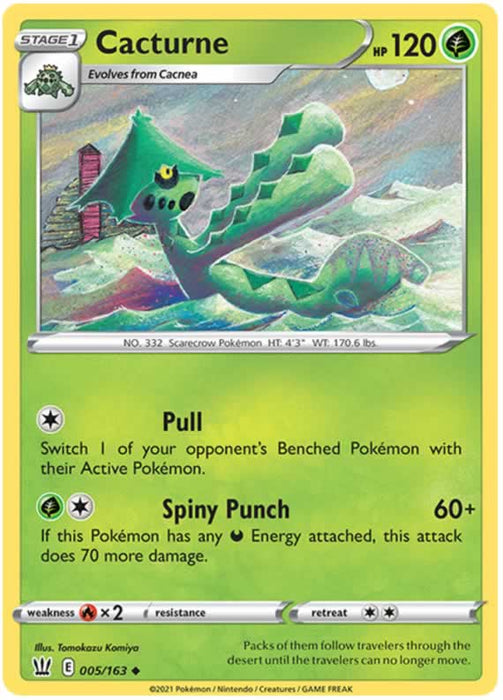 Cacturne 005/163 Uncommon Pokemon Card (Battle Styles)