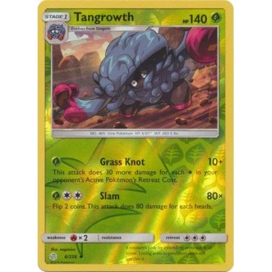 tangrowth pokemon card Tangrowth 6/236 Uncommon Reverse Holo Pokemon Card (Cosmic Eclipse) — Titan  Cards Ltd