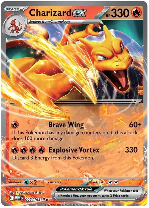 Charizard ex 006/165 Double Rare Pokemon Card (Pokemon SV 151) Titan Cards Ltd Charizard ex 006/165 Double Rare Pokemon Card (Pokemon SV 151) Titan Cards Ltd