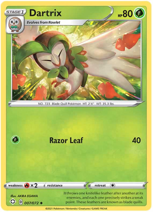 Dartrix 007/072 Uncommon Pokemon Card (Shining Fates)