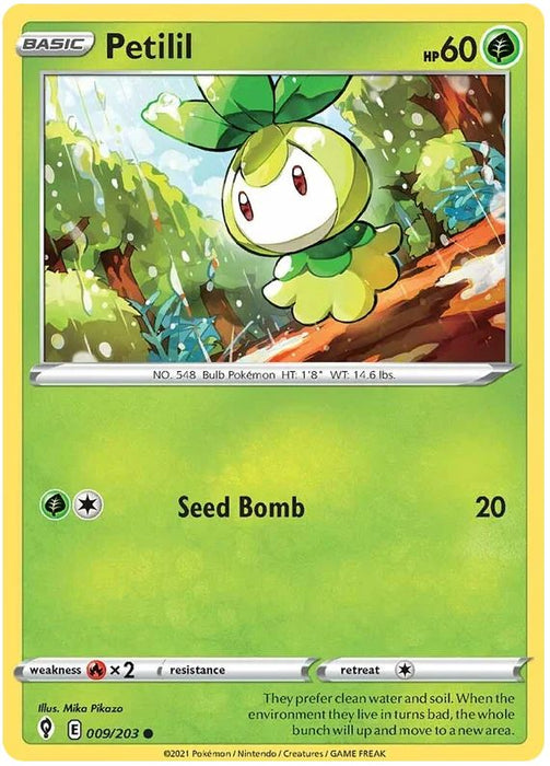 Petilil 009/203 Common Pokemon Card (SWSH Evolving Skies)