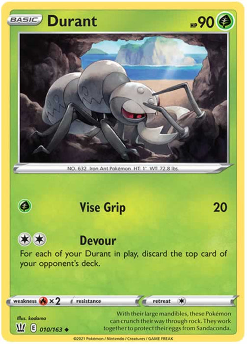 Durant 010/163 Uncommon Pokemon Card (Battle Styles)