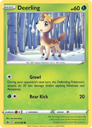 Deerling 011/198 Common Pokemon Card (SWSH Chilling Reign)